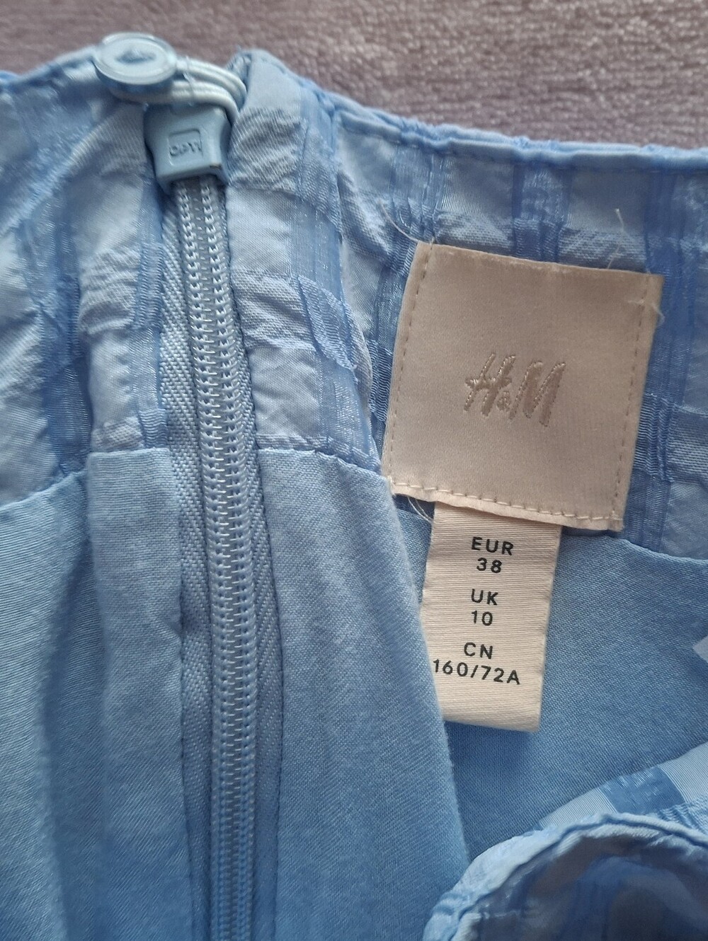 H&M Blue Striped Ruffle Mini Skirt - Picture 3 of 4